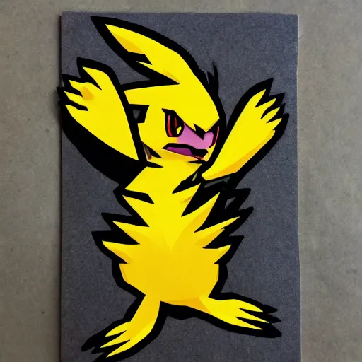 Image similar to zapdos サンダー Thunder Zapdos Zapdos https://archives.bulbagarden.net/media/upload/thumb/e/e3/145Zapdos.png/1200px-145Zapdos.png