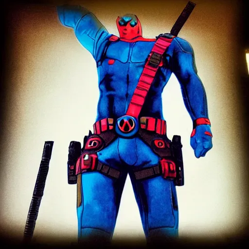 Prompt: blue deadpool