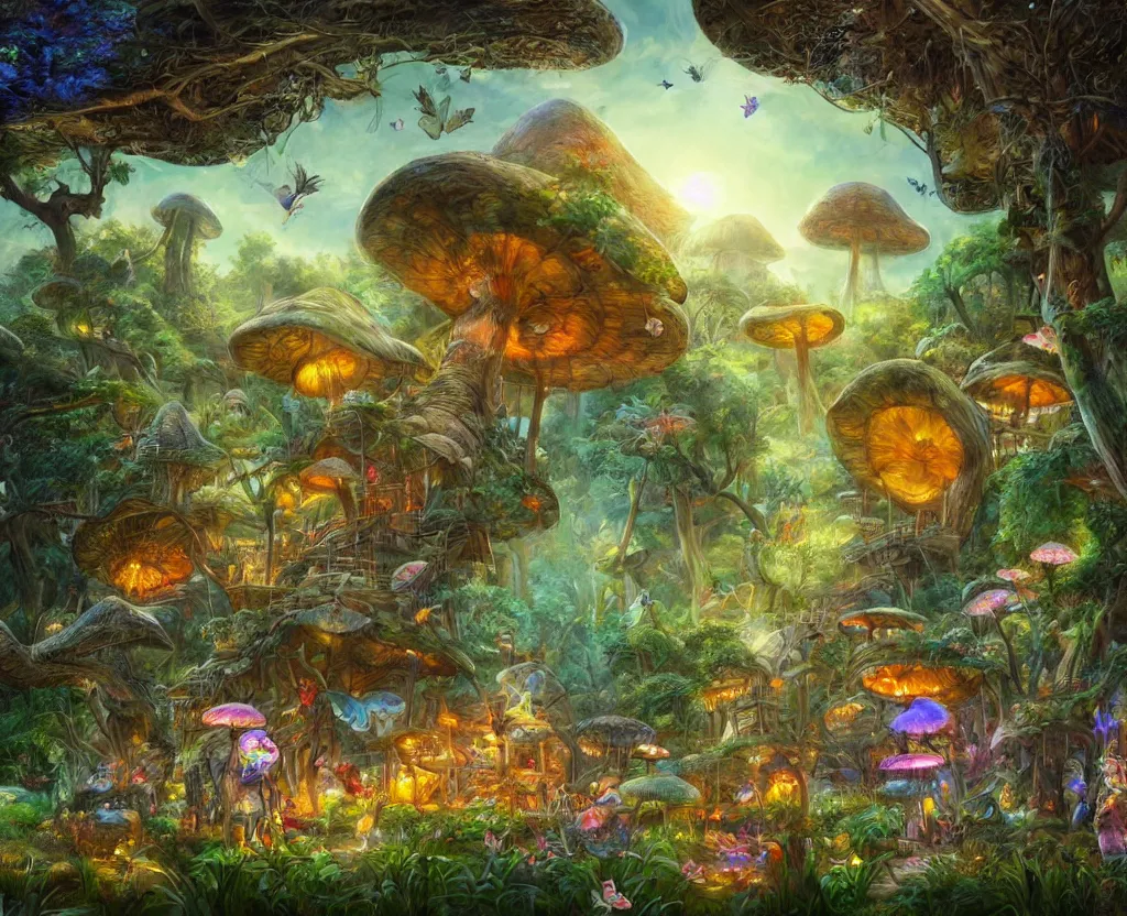 a fairies forest. digital art.