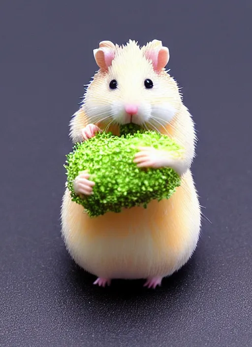 Image similar to 80mm resin detailed miniature of fluffy hamster, Product Introduction Photos, 4K, Full body, simple background