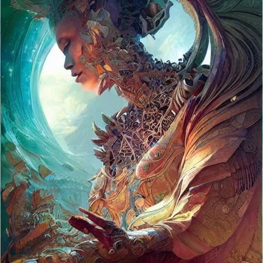 Prompt: art by android jones, james christensen, artgerm, greg rutkowski