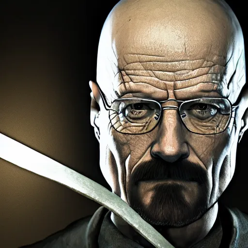 Image similar to Walter white in dark souls, 8k, photorealistic, very detailed
