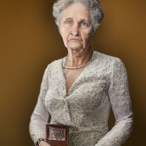 Prompt: stunning award winning hyperrealistic hdr 8 k highly detailed portrait photo of mrs. kerpople as a real human