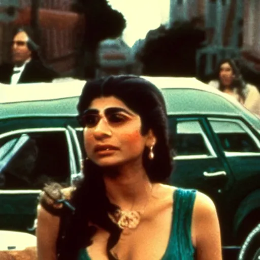 Prompt: Still of Mia Khalifa in the GodFather (1980)