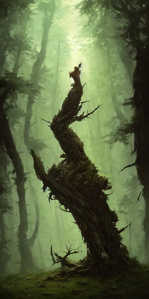 Image similar to Spirit soul of forest, by Greg Rutkowski