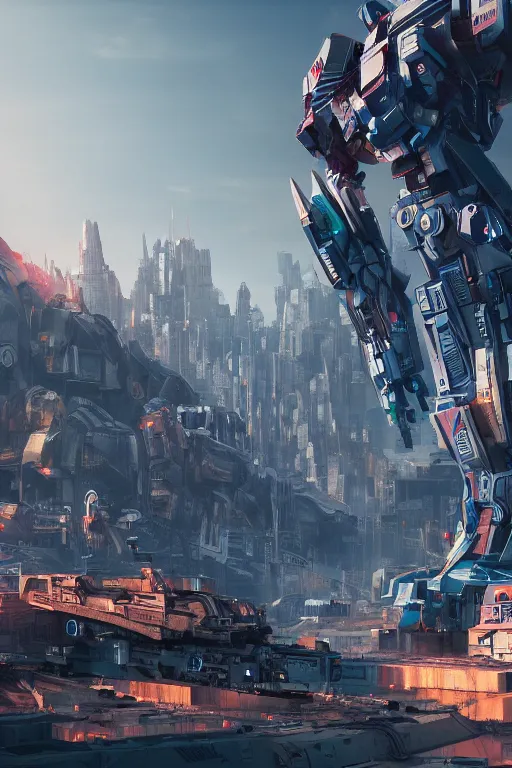 Image similar to Cybertron, Hot Topic for Decepticons, long shot, cinematography by Wes Anderson, 4k octane render, intricate detail, photorealistic , cinematic lighting, Artstation