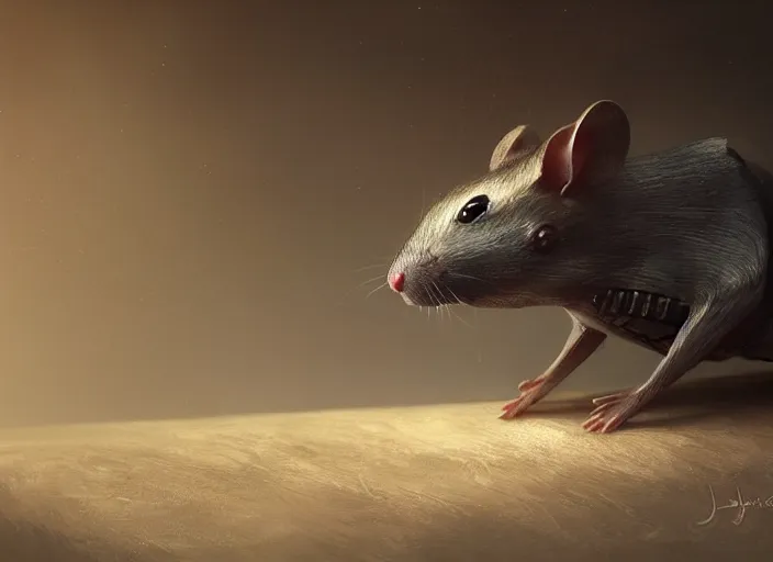 Image similar to ashigaru mouse, hard focus, art station, by jessica rossier and hr giger, cinematic