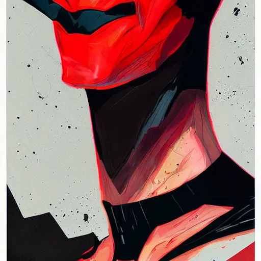 Image similar to Batman painted by Conrad Roset, detailed brushstrokes