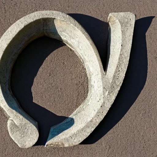 Image similar to letter s in the shape of a stone