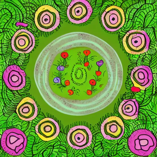 Image similar to illustration of a fairy circle