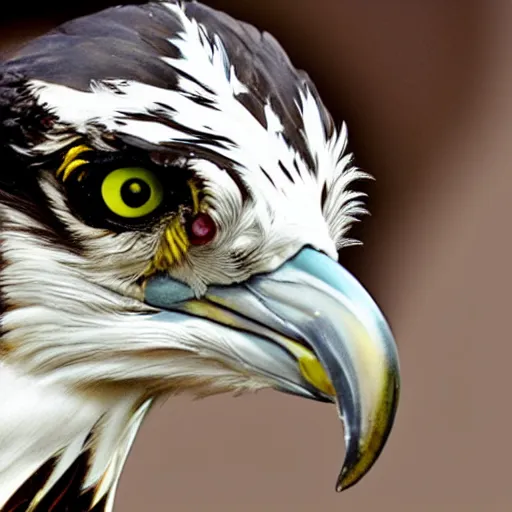 Prompt: extremely detailed cartoon osprey looking directly into camera