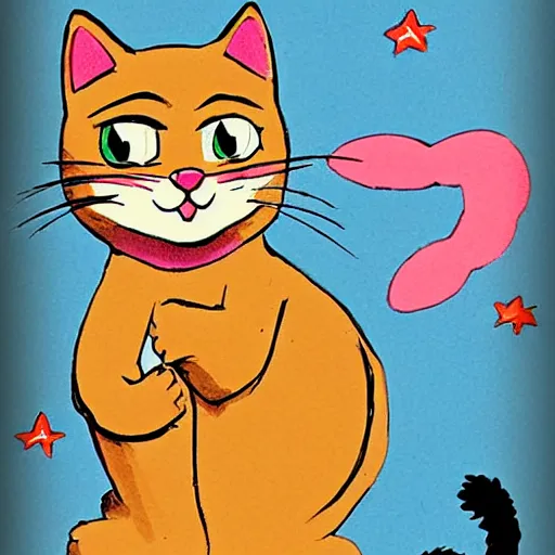 Prompt: Cat by Hanna Barbera