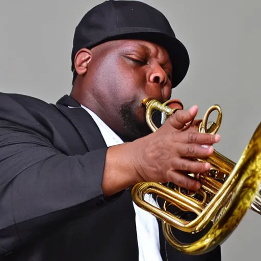 Prompt: rashawn ross playing the trumpet