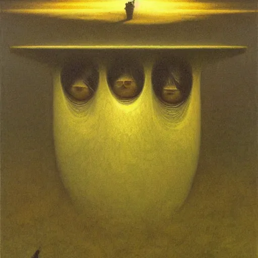 Image similar to Twitter as Monster by zdzisław beksiński