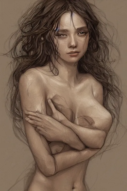 Prompt: beautiful natural coy cottagecore peasant maiden master life drawing, intricate, elegant, highly detailed, digital painting, artstation, concept art, smooth, sharp focus, illustration, art artgerm