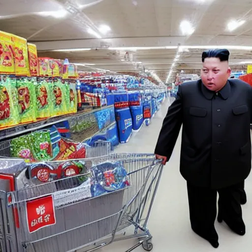 Image similar to kim jong un shopping at wallmart