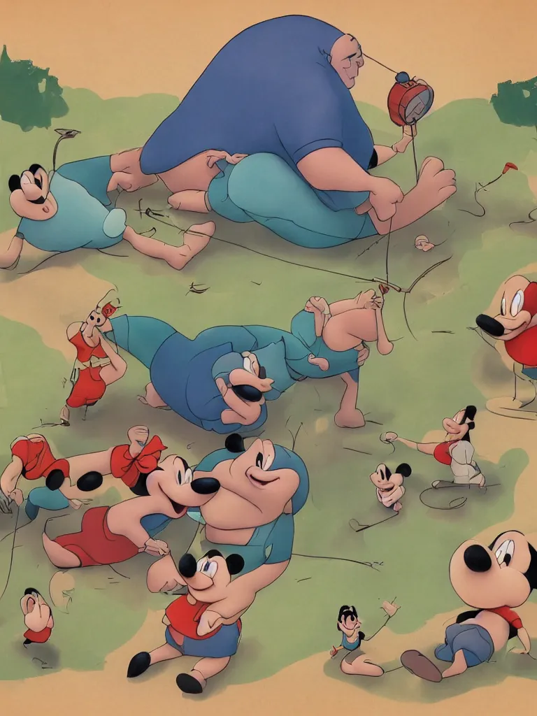 Image similar to obesity by Disney Concept Artists, blunt borders, rule of thirds