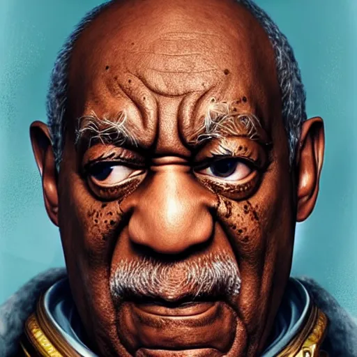 Prompt: Bill Cosby as the emperor of humanity from warhammer 40k, detailed face made by stanly artgerm lau, wlop, rossdraws, james jean, andrei riabovitchev ,marc simonetti