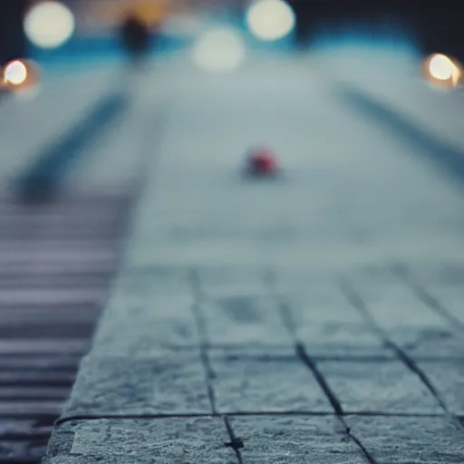 Image similar to skateboard, full moon, bokeh