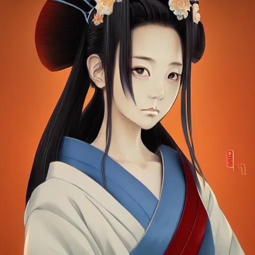 Prompt: A anime portrait of a Japanese geisha by stanley artgerm lau, WLOP, james jean, Andrei Riabovitchev, Marc Simonetti and Sakimichan, digital painting, trending on instagram