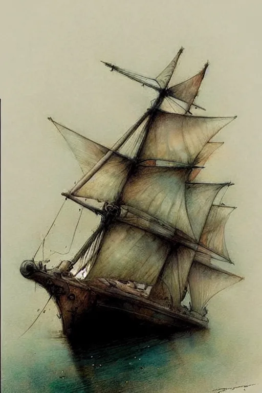 Image similar to (((((1950s fantasy boat . muted colors.))))) by Jean-Baptiste Monge !!!!!!!!!!!!!!!!!!!!!!!!!!!