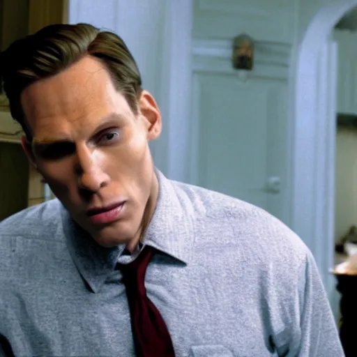 Image similar to Live Action Still of Jerma in Vertigo (film), real life, hyperrealistic, ultra realistic, realistic, highly detailed, epic, HD quality, 8k resolution, body and headshot, film still