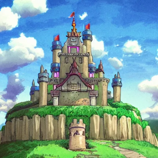 Image similar to Hyrule castle studio ghibli themed