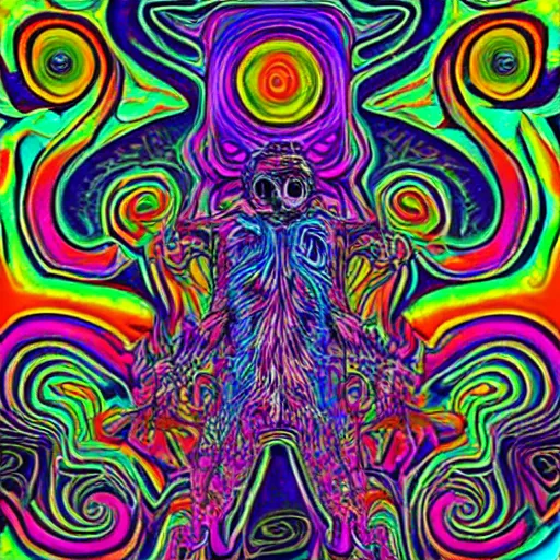 Image similar to psychedelic monster