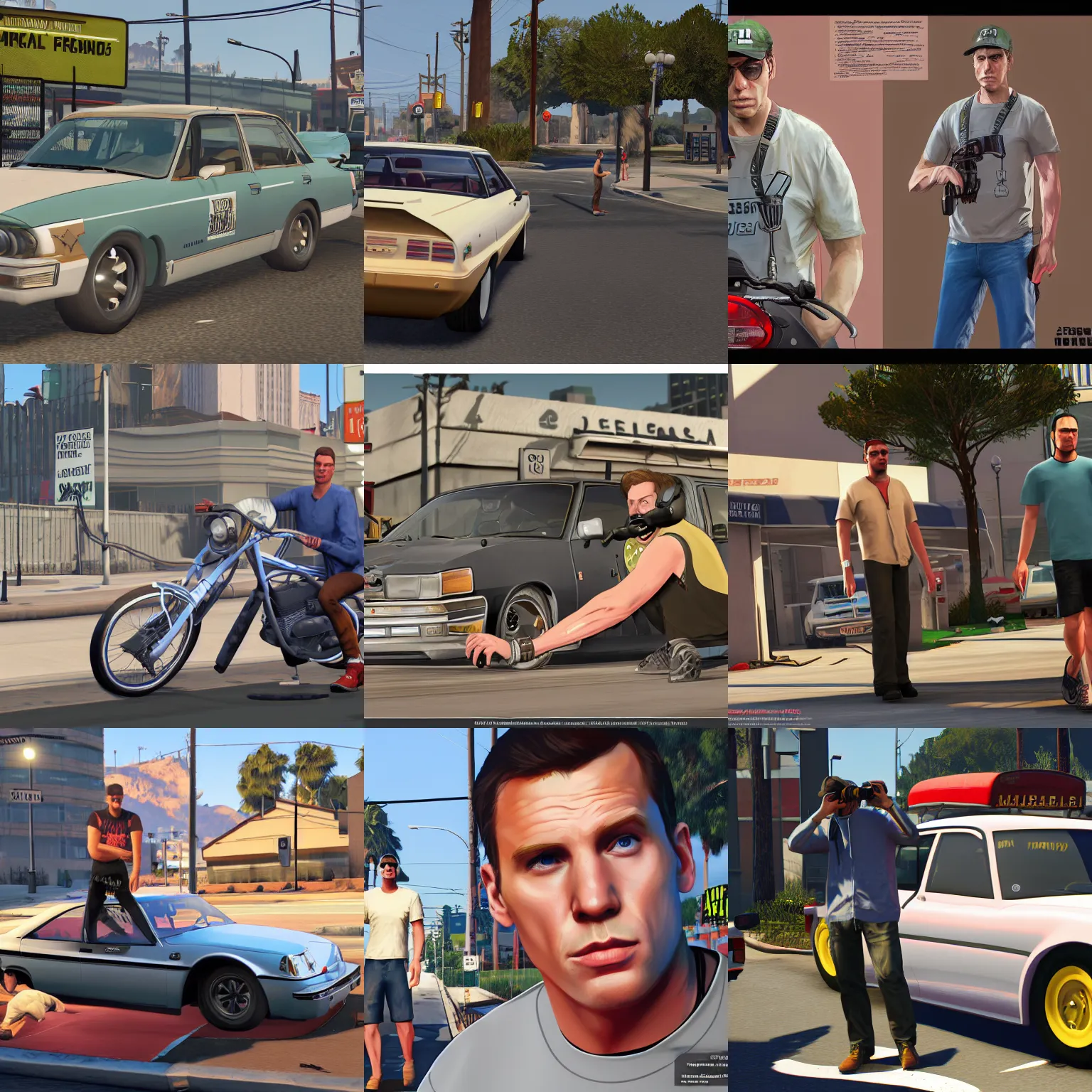 Prompt: concept art of jerma985 in grand theft auto V, gaming, detailed, 4k