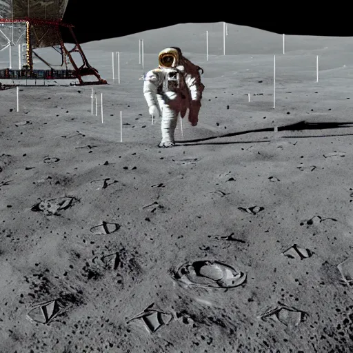 Image similar to Khrushchevka on the moon