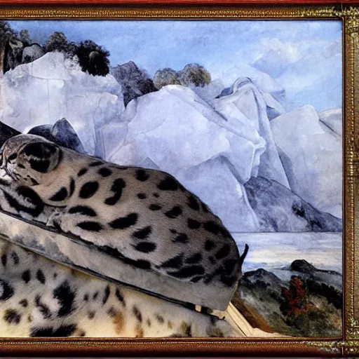 Prompt: hyperrealistic fogy luminus mountain range blob bengal cat cornice iceberg rack, by peter paul rubens and paul cezanne and anton pieck, low poly, unreal engine, cluttered