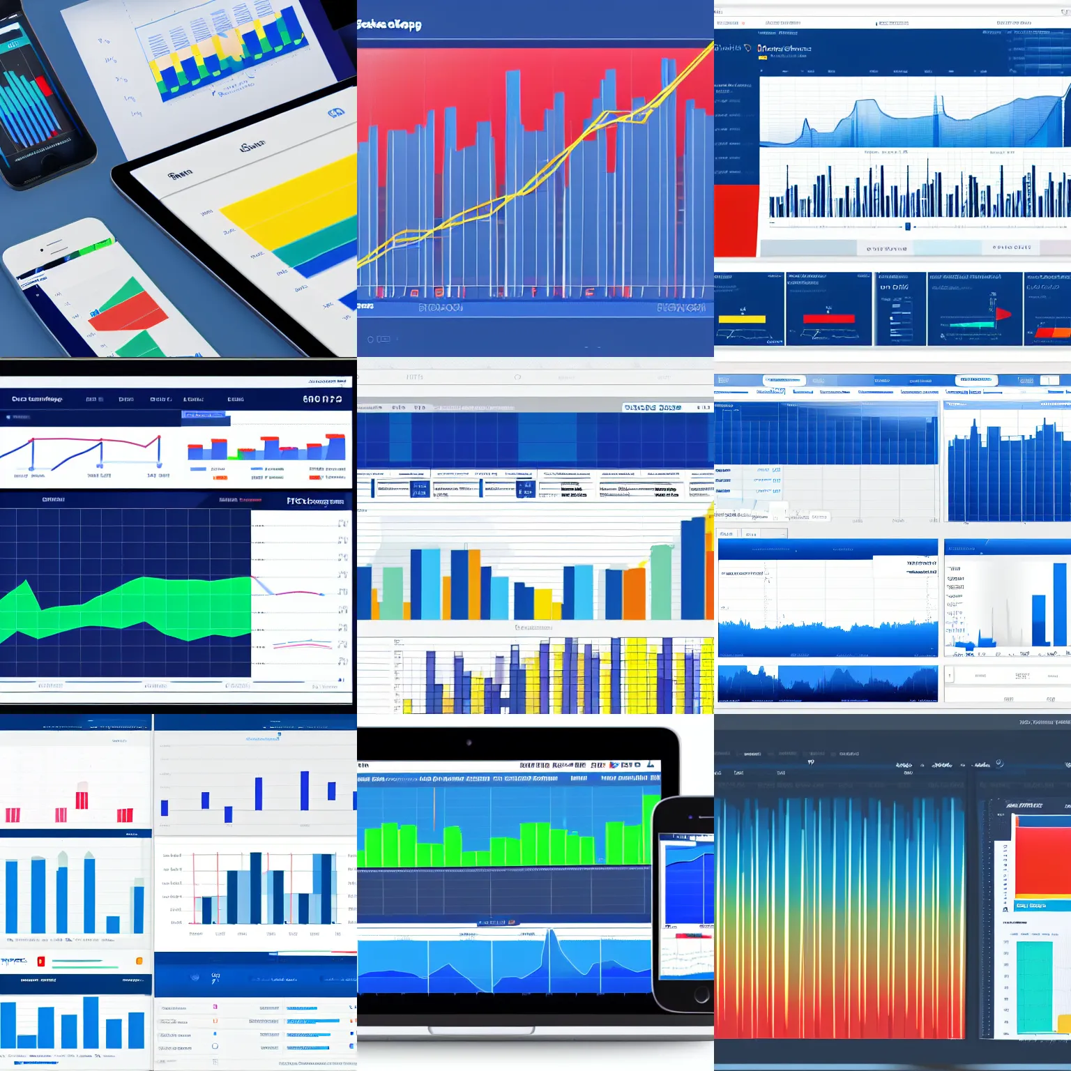 Prompt: cool, fresh and clean design for a new stockchart webapp woth blue and dark grey as primary colors