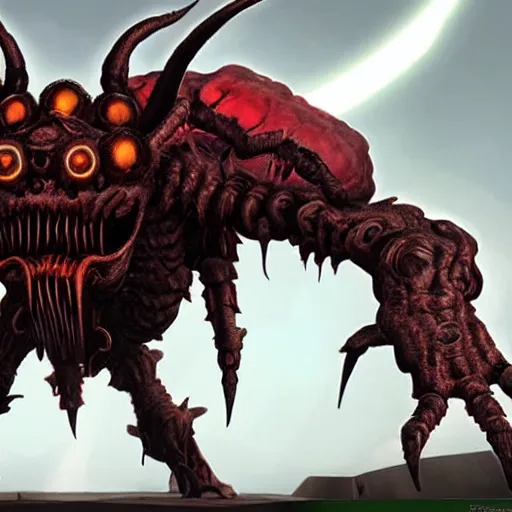 Image similar to insect monster from doom eternal