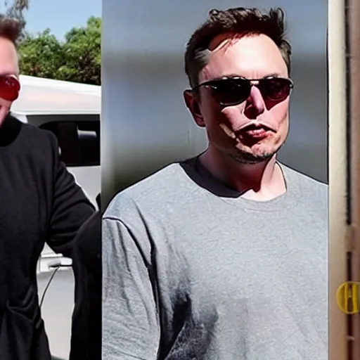 Prompt: photo of Elon Musk looking like Kanye West