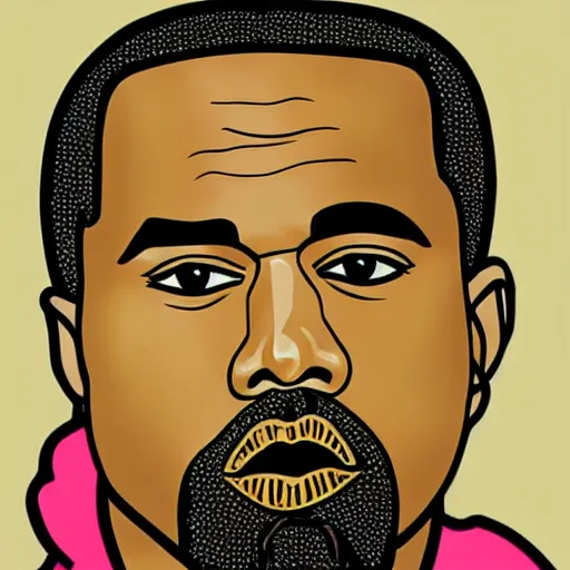 Image similar to Kanye West by Roy Lichtenstein