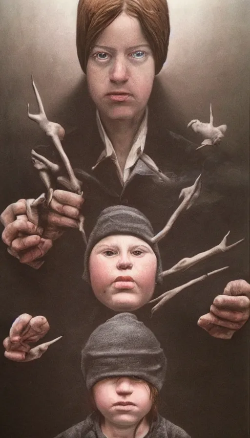 Image similar to the end of the world, by gottfried helnwein