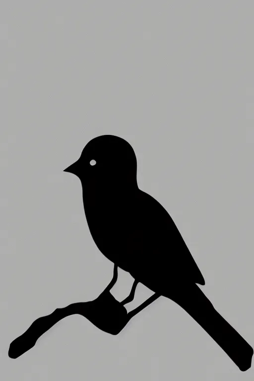 Image similar to minimalist art of a bird