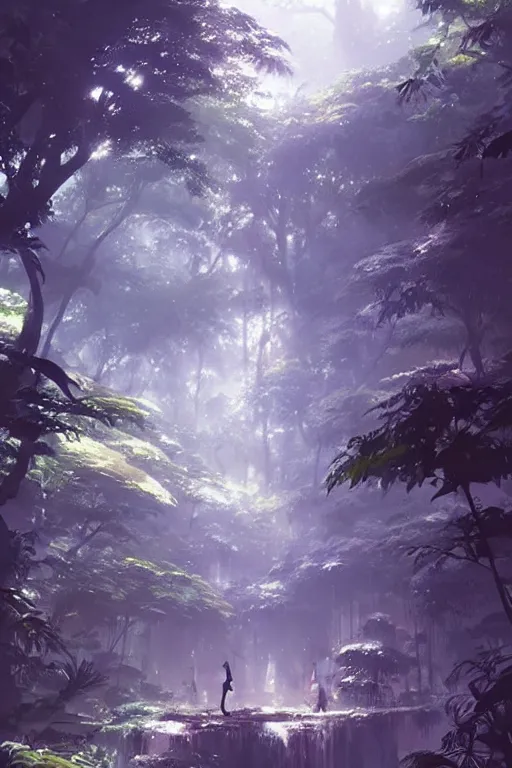Prompt: beautiful jungle, by greg rutkowski makoto shinkai takashi takeuchi