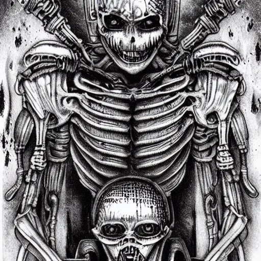 Image similar to H.R Giger seinen manga ☕🍩🌞!!!!