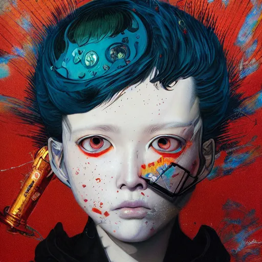 Image similar to prompt : dream punk portrait soft light painted by james jean and katsuhiro otomo and erik jones, inspired by akira anime, smooth face feature, intricate oil painting, high detail illustration, sharp high detail, manga and anime 1 9 9 9