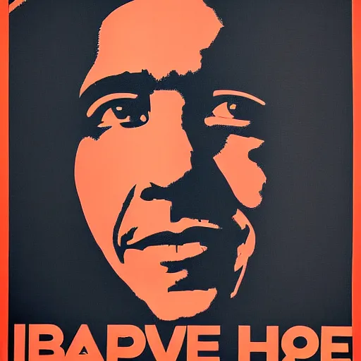 Prompt: barack obama hope poster by shepard fairey ( 2 0 0 8 )