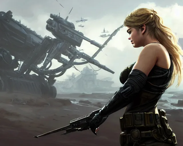 Image similar to a gaming screenshot still portrait of kate upton in metal gear solid, deep focus, d & d, fantasy, intricate, elegant, highly detailed, digital painting, artstation, concept art, matte, sharp focus, illustration, dark fantasy style art, hearthstone, art by artgerm and greg rutkowski and alphonse mucha