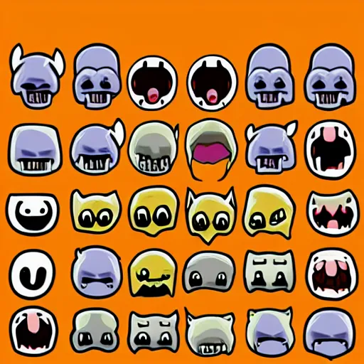 Image similar to binding of isaac monster icons