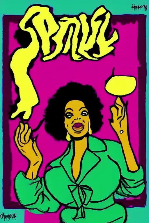 Prompt: “ oprah winfrey in the style of the art of hylics ”