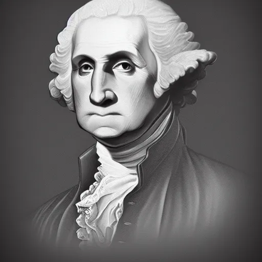 Image similar to george washington, zombie slayer, detailed, art, artstation