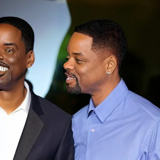 Prompt: chris rock slaps will smith