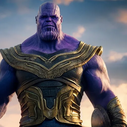 Image similar to Thanos in the Vikings 4K quality super realistic