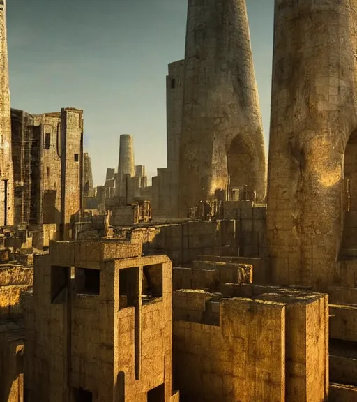 Image similar to tarkovsky cyberpunk greatest scene, ancient tower of babylon,, hyperrealistic, cyber world, ambient lighting, concept art, hyper - detailed, smooth, octane, ray tracing, cinematic, high quality