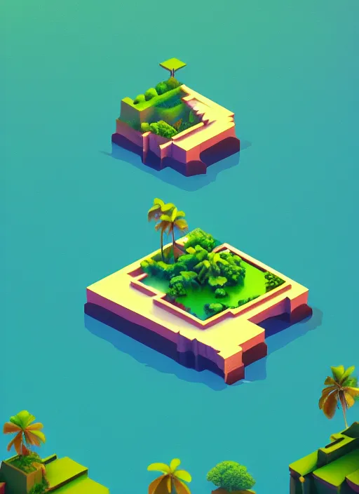 Image similar to a low poly isometric render of kerala backwaters in the style of monument valley, intricate, elegant, smooth shading, soft lighting, illustration, simple, solid shapes, by magali villeneuve, jeremy lipkin and michael garmash, rob rey and kentaro miura style, octane render