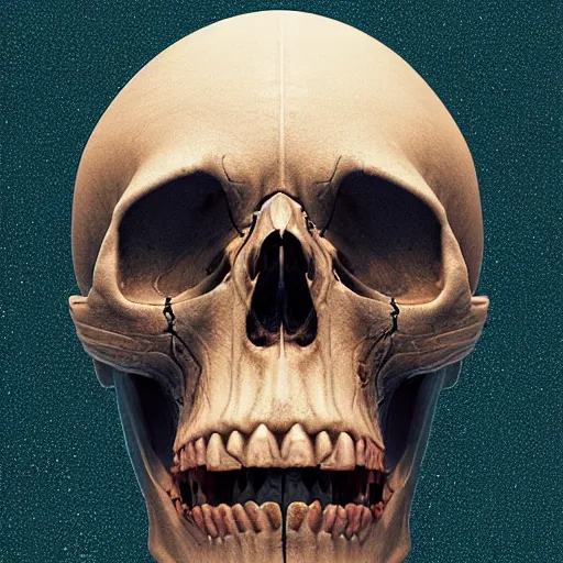 Image similar to portrait_of_a_melting_skull._intricate_abstract._intricate_artwork._by_Tooth_Wu_wlop_beeple_dan_mumford._octane_render_trending_on_artstat